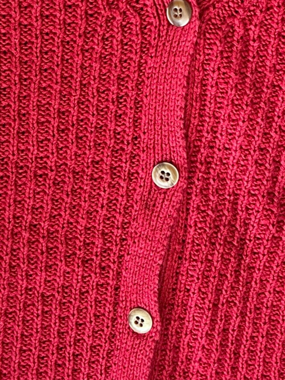 Vintage 90s Eddie Bauer Red Knit Linen Blend Sweater Vest Women's Size Medium - Picture 16 of 16